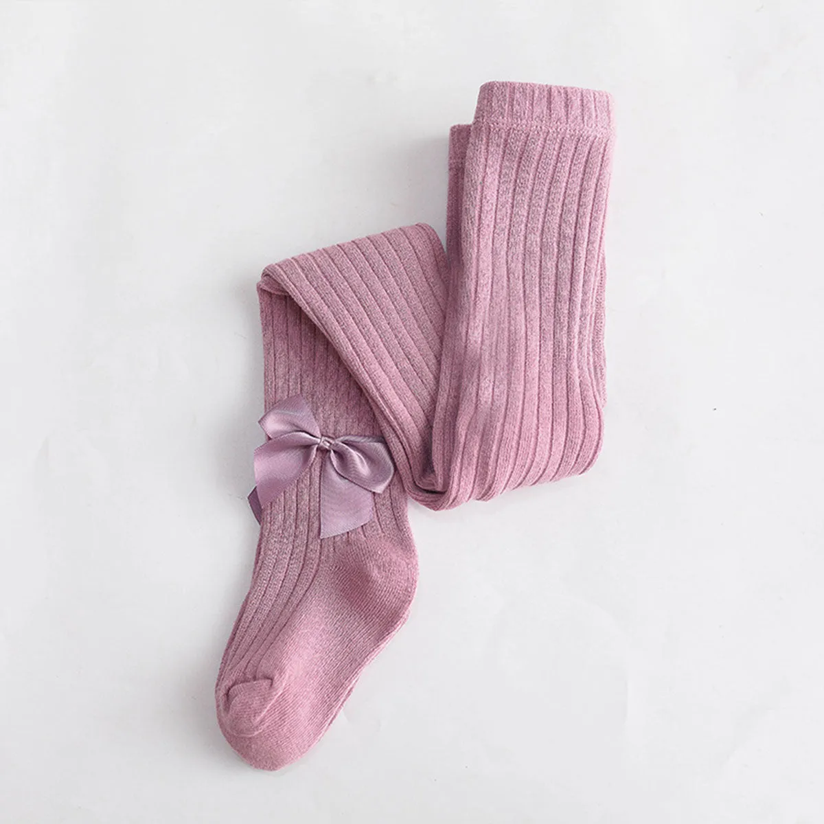 Toddler / Kid Girl Bowknot Stretchy  Solid Dancing Leggings