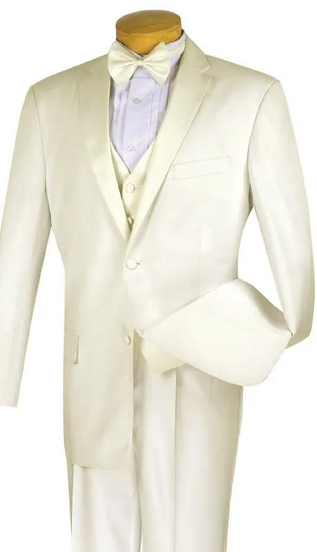 Vinci Men Tuxedo 4TV-1-Ivory