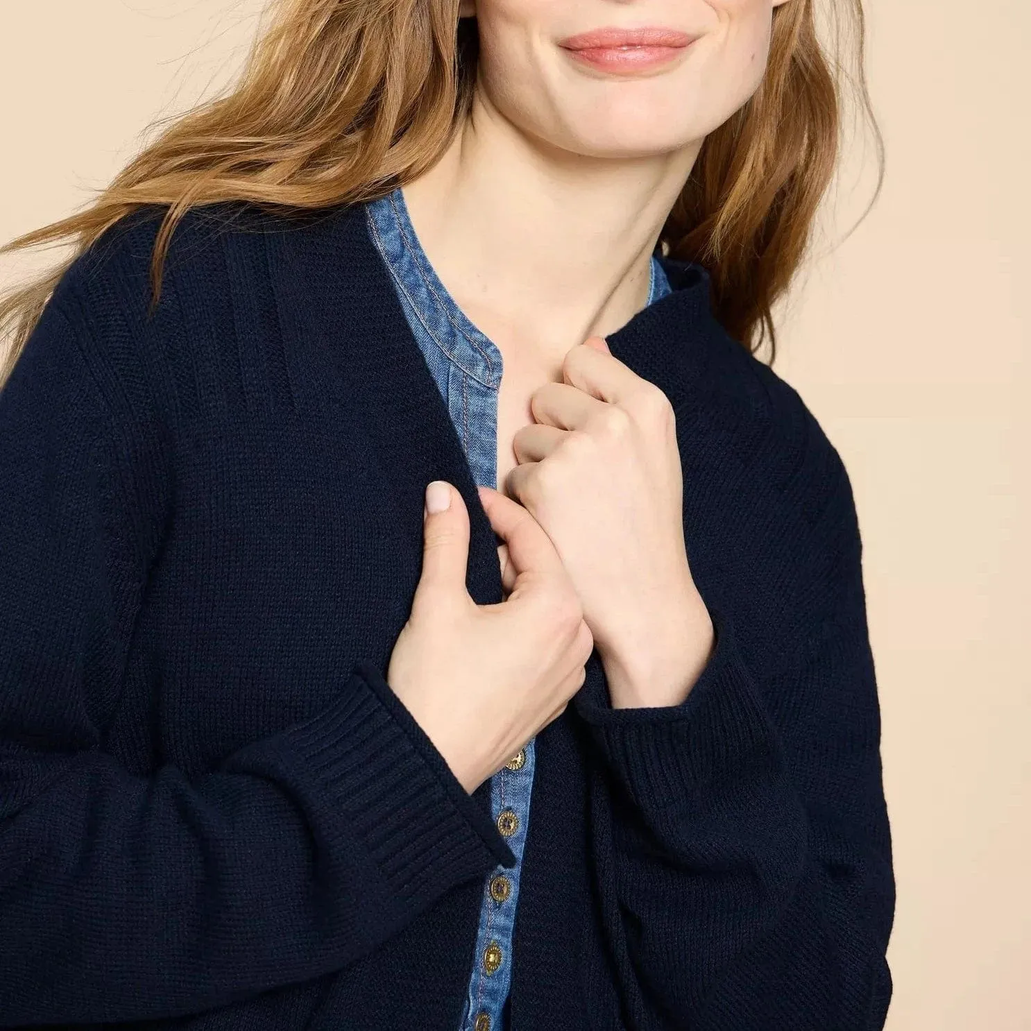White Stuff Tula Cardi in French Navy
