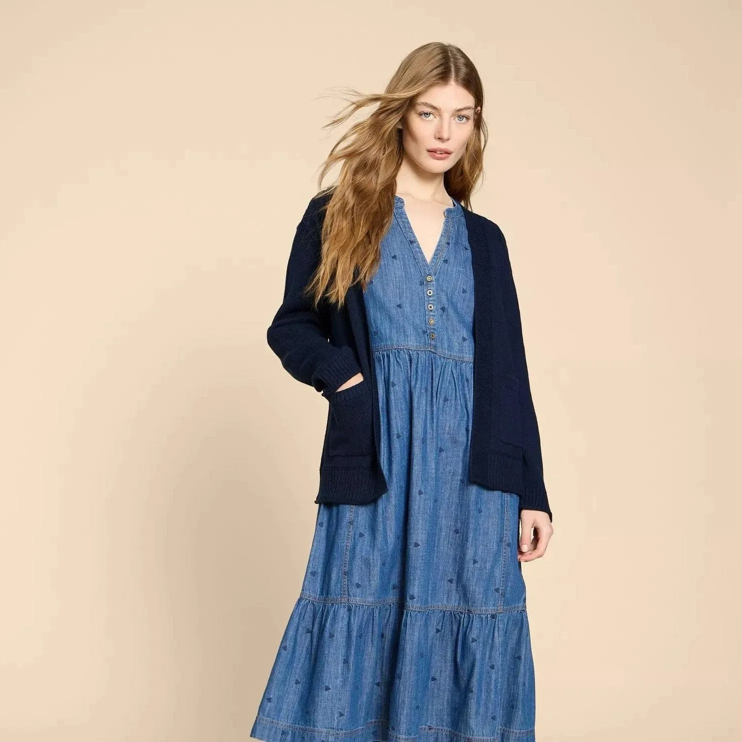 White Stuff Tula Cardi in French Navy