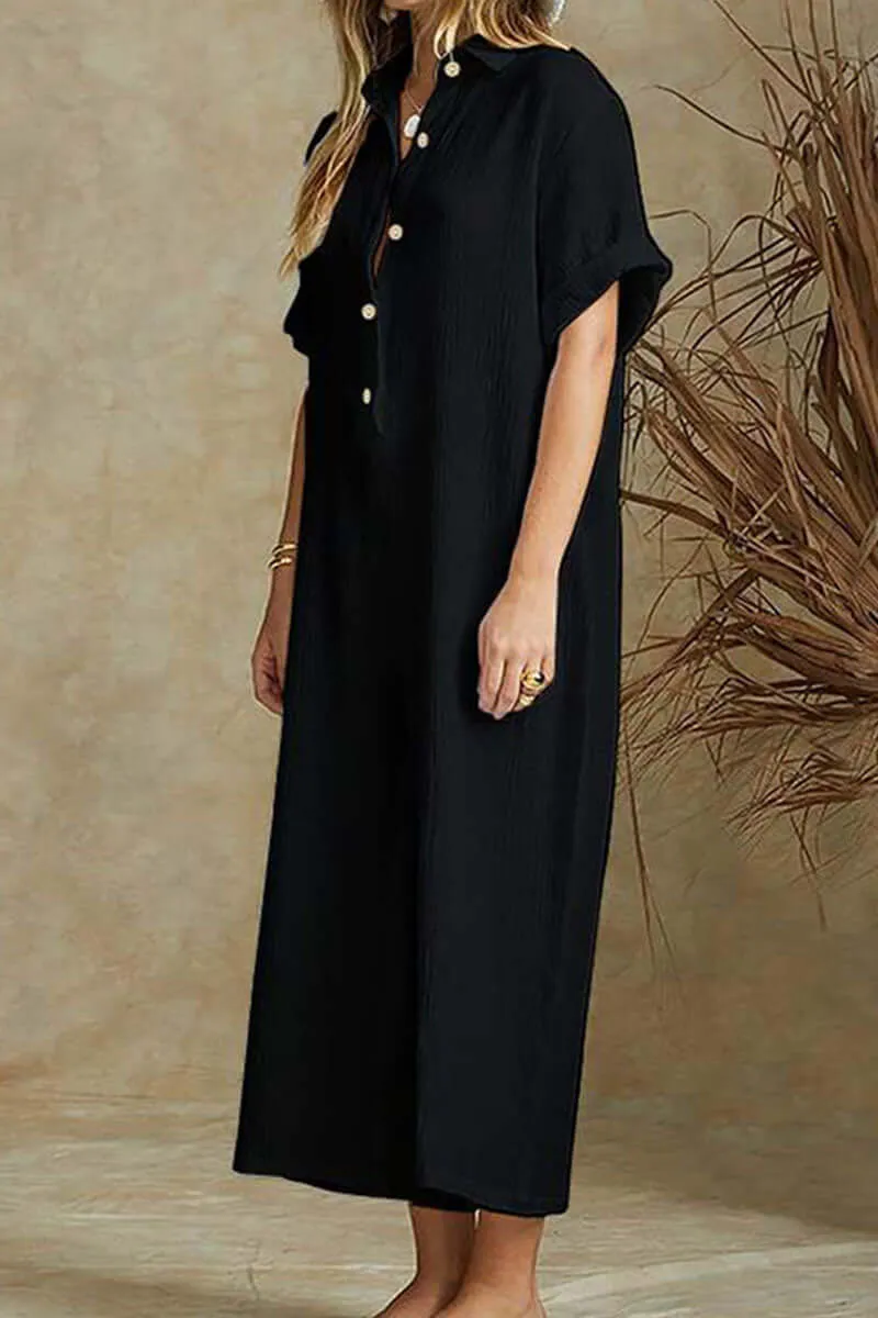 Women's Relaxed Fit Notch Collar Jumpsuit