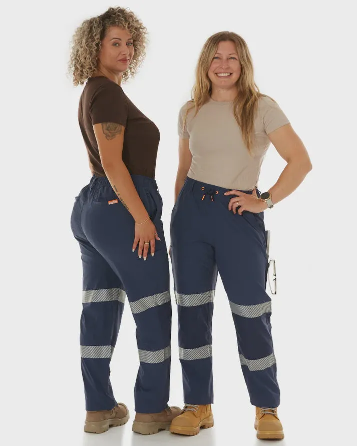 ZADIE WORKWEAR Z-LITE COMFORT WITH 4 WAY STRETCH PANT - NAVY TAPED