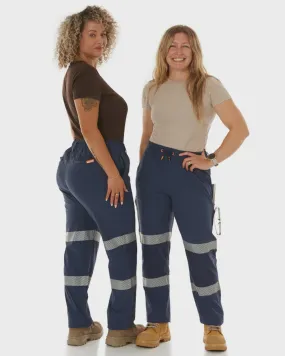 ZADIE WORKWEAR Z-LITE COMFORT WITH 4 WAY STRETCH PANT - NAVY TAPED